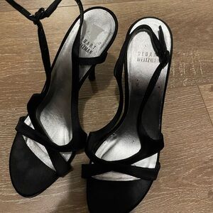 Stuart Weitzman Black Strappy Heels